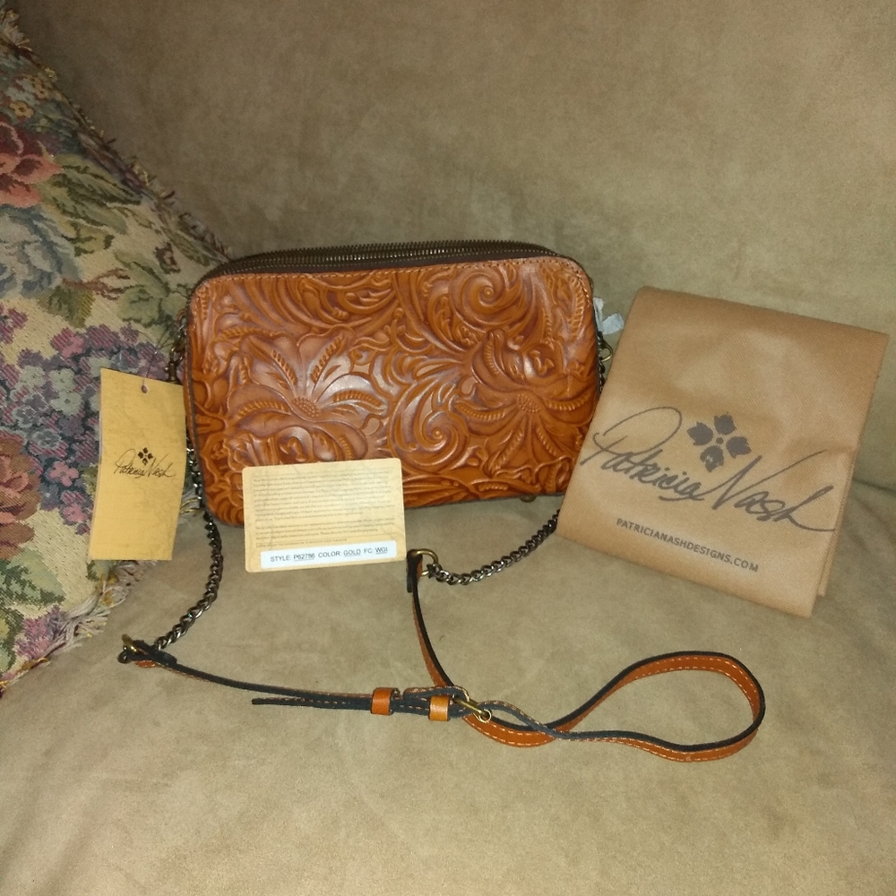 Patricia Nash Burned Tool Leather crossbody bag